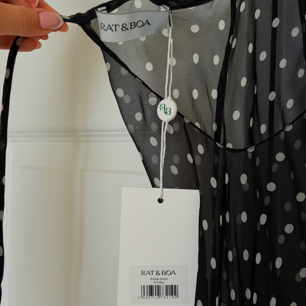 Rat & Boa Gisele Polka Dot Dress NWT - Picture 5 of 9